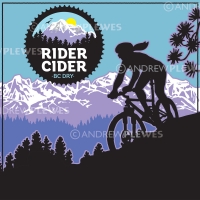 Rider Cider Logo and Can